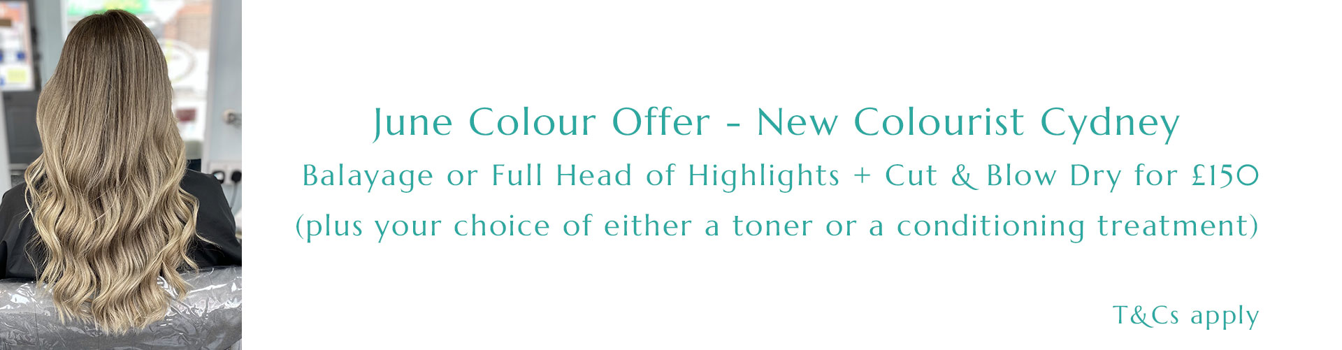 June Colour Offer Balayage or Highlights Cut Blow DryOnly at Segais Beauty Salon in Wantage